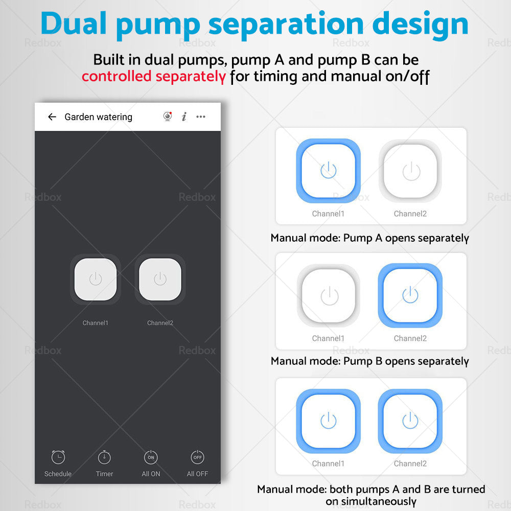 {{ WiFi Control Watering System Double Pump Automatic Water Drip Mobile APP Control }} - Buy Car Parts Online at {{ Kaka Auto Parts }}.