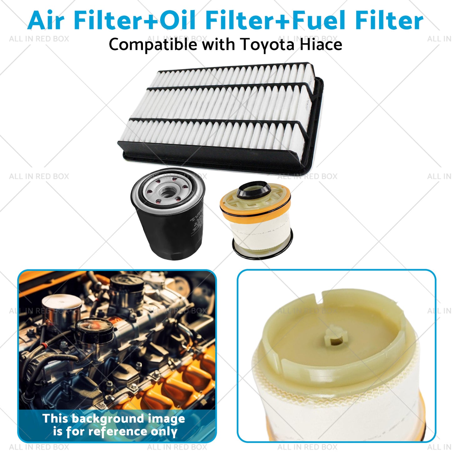 {{ AirOilFuel Filter Kit Suitable for Toyota Hiace 3. 0L Turbo Diesel 3pcs }} - Buy Car Parts Online at {{ Kaka Auto Parts }}.