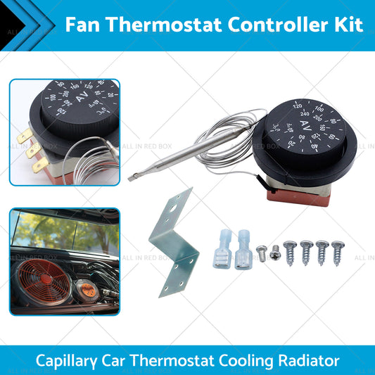 12V Adjustable Fan Thermostat Kit Thermostat Controller Kit 0-120 Celsius