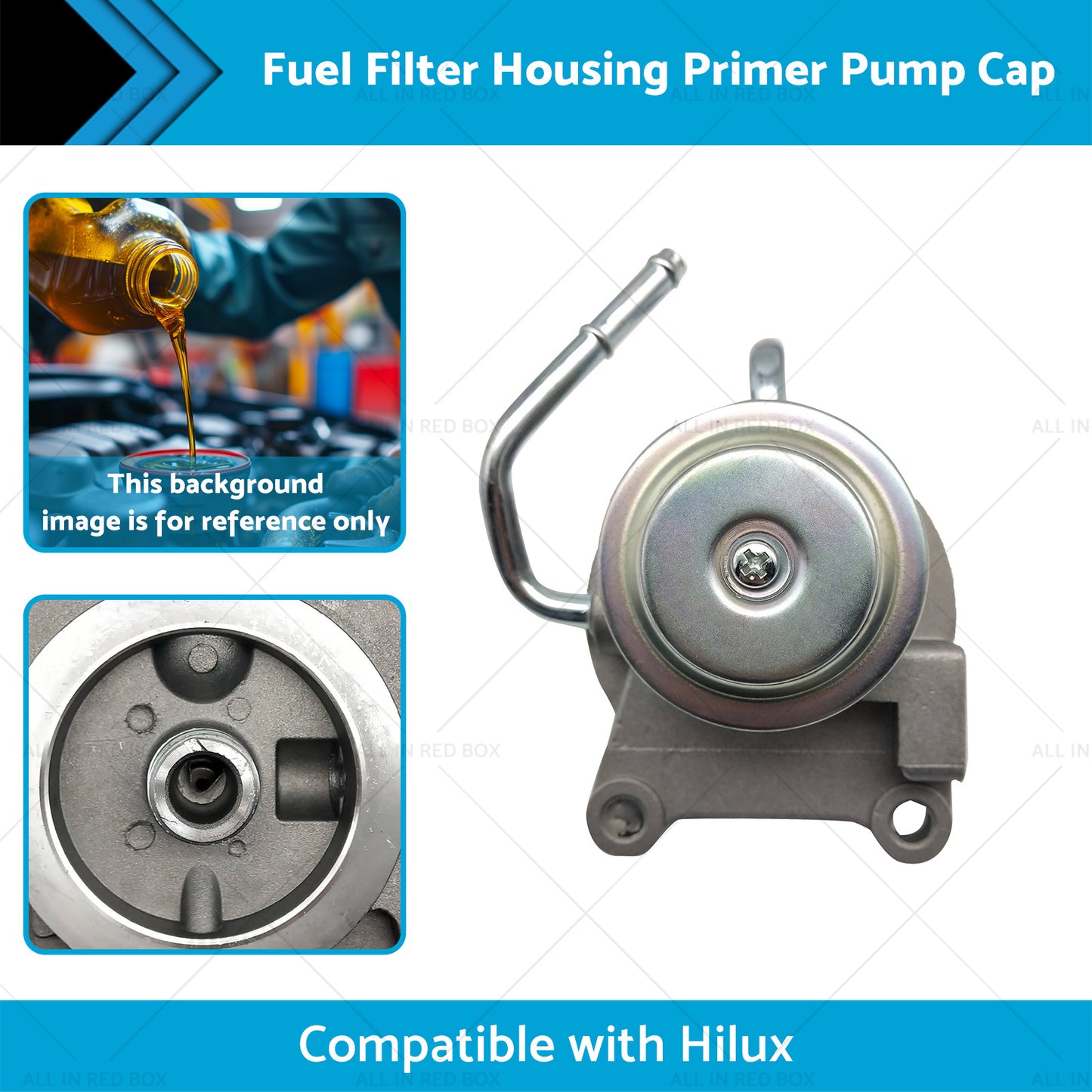 {{ Fuel Filter Housing Primer Pump Cap Suitable for Hilux LN147 LN152 3. 0L 97-05 }} - Buy Car Parts Online at {{ Kaka Auto Parts }}.