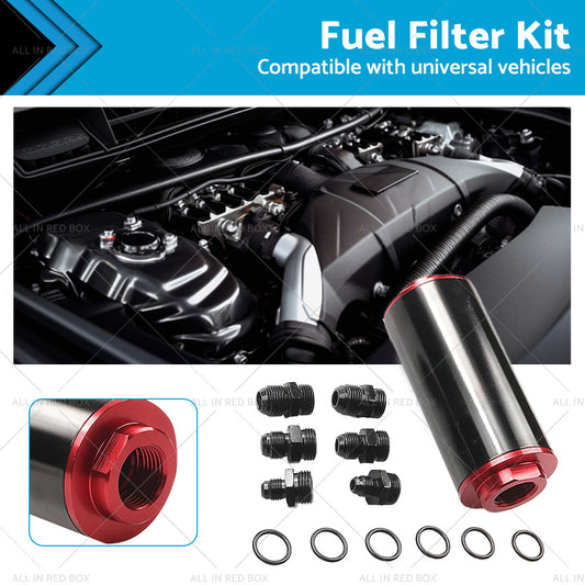 {{ Universal Car 100 Micron AN6 8 10 Aluminum High Flow Fuel Inline Petrol Filter }} - Buy Car Parts Online at {{ Kaka Auto Parts }}.