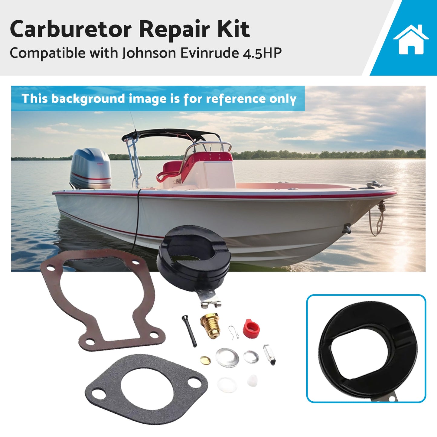 {{ 302-804844002 Carburetor Rebuild Kit Gaskets Suitable for Mercruiser 3. 0L 5. 0L }} - Buy Car Parts Online at {{ Kaka Auto Parts }}.