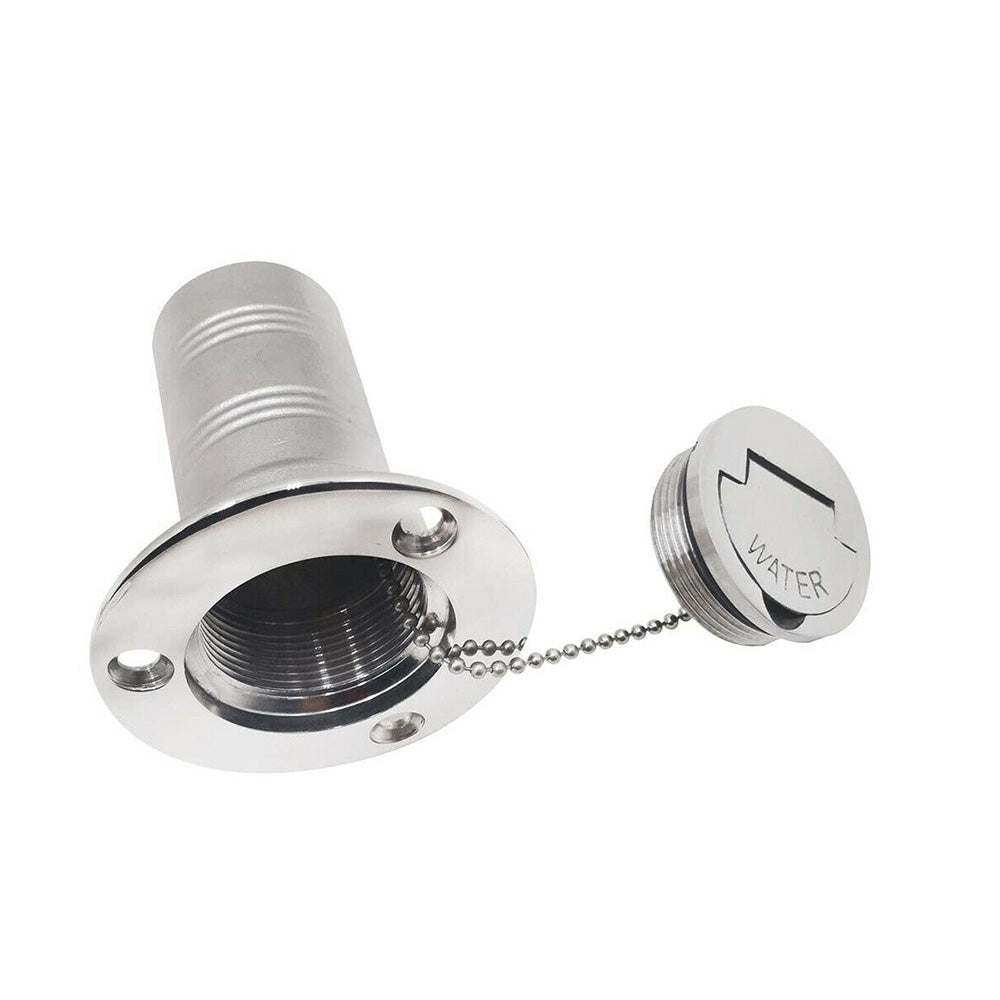 Keyless Water Deck Fill/Filler 1.5inch Polished 316 Stainless Steel Suitable For Marine Boat