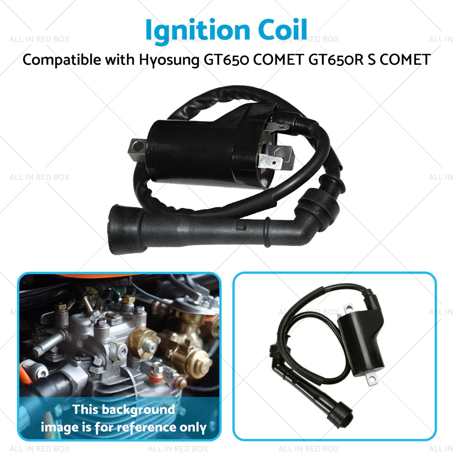 {{ 12V Single Lead Ignition Coil Suitable For Hyosung GT650 COMET   GT650R S COMET }} - Buy Car Parts Online at {{ Kaka Auto Parts }}.
