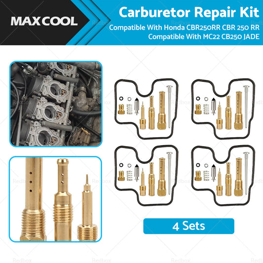 {{ 4 Sets Carburetor Repair Kit Suitable For Honda CBR250RR CBR 250 MC22 CB250 JADE }} - Buy Car Parts Online at {{ Kaka Auto Parts }}.