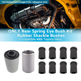 compare product Rear Spring Eye Bush Kit Rubber Shackle Bushes Suitable for 91-04 Toyota Hilux