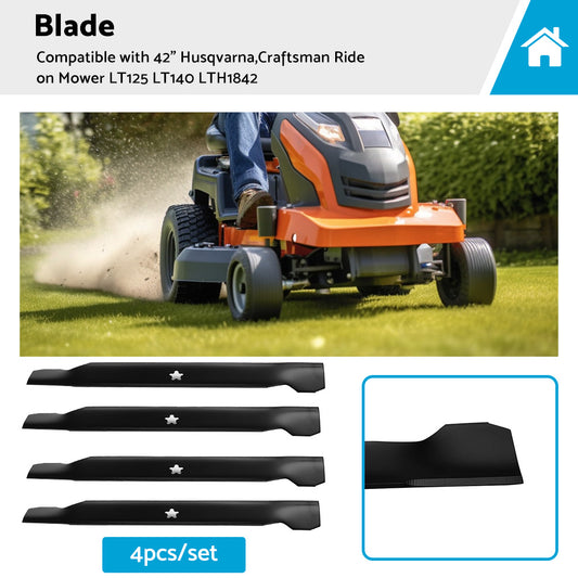 {{ 4x Blades Suitable For 42inch Husqvarna Craftsman Poulan Mowers 532 13 88-71 138971 }} - Buy Car Parts Online at {{ Kaka Auto Parts }}.