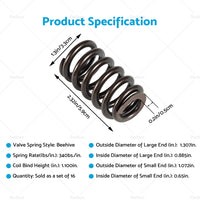 {{ Beehive Valve Spring Kit Suitable For All LS Engines -. 625inch Lift Rated }} - Buy Car Parts Online at {{ Kaka Auto Parts }}.