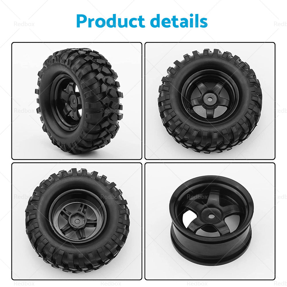 {{ Wheels Rims Rubber Tires 12mm Hex Suitable For 1 or 10 Off-Road RC Rock Buggy Truck }} - Buy Car Parts Online at {{ Kaka Auto Parts }}.