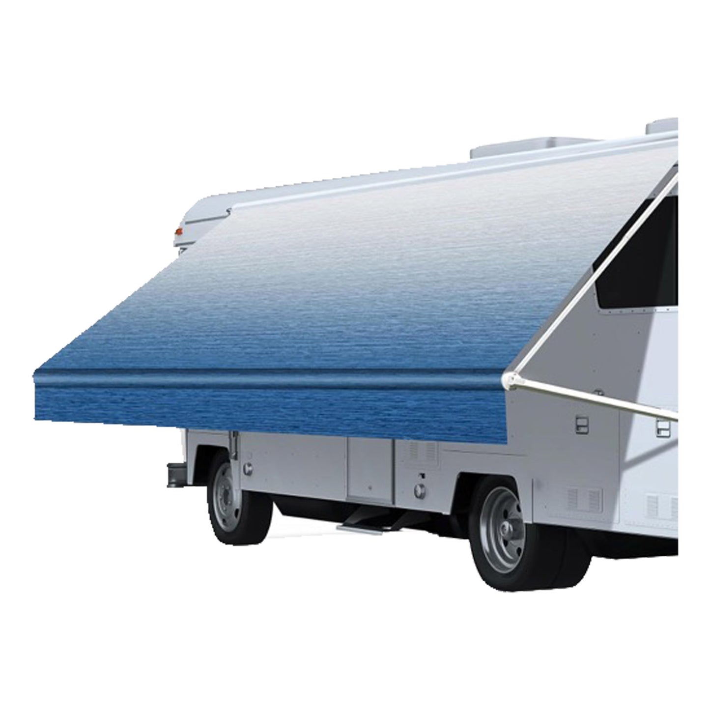 PVC Vinyl Awning Fabric Blue Fade 13-16FT Suitable For RV Caravan Trailer Camper