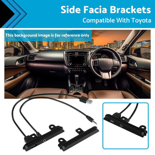 {{ 2 DIN Fascia Facia dash kit side trims BracketsUSB AUX port Suitable For Toyota }} - Buy Car Parts Online at {{ Kaka Auto Parts }}.