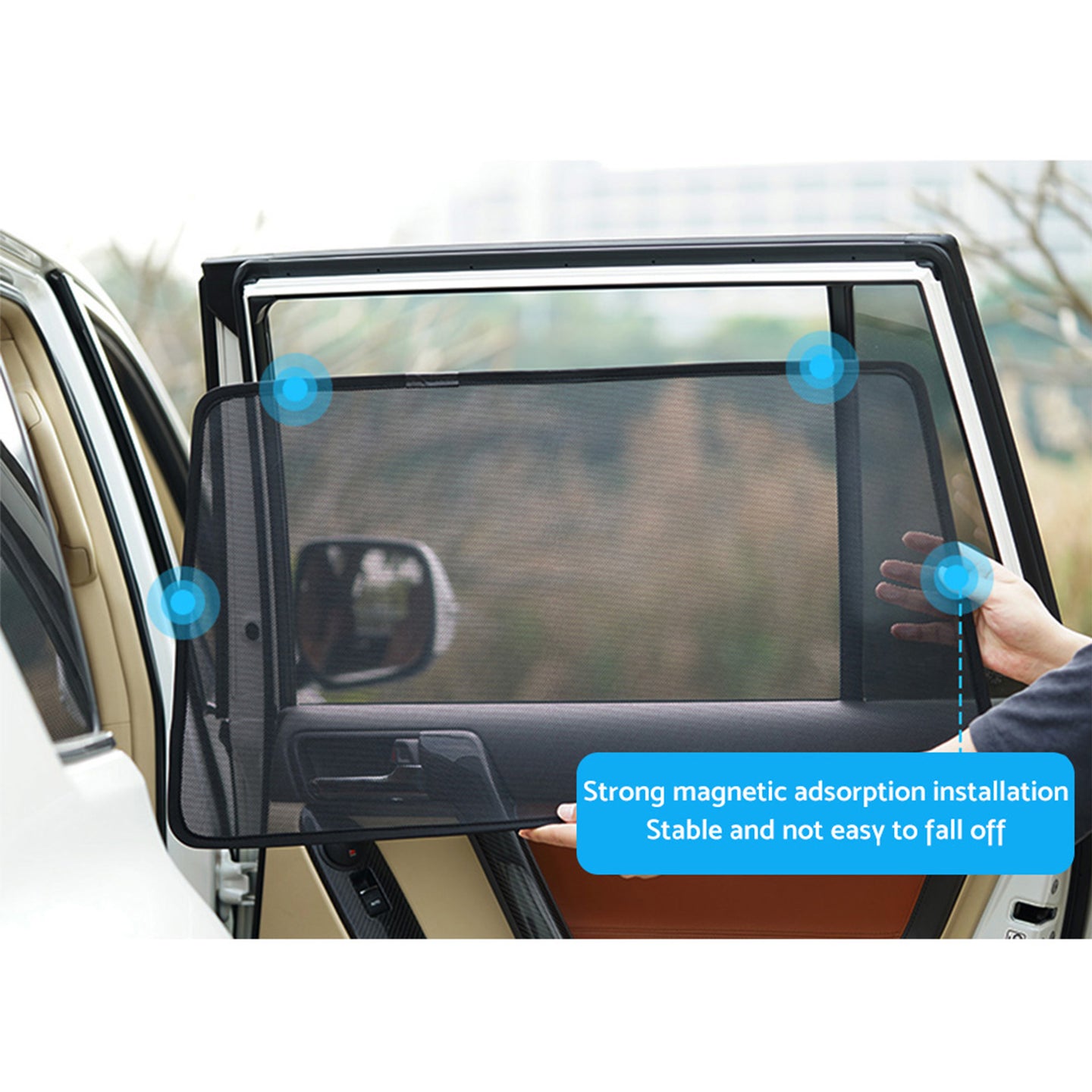 {{ Magnetic Sun Shades Suitable For Nissan Tiida 2004-2010 C11 Hatch Front Windows }} - Buy Car Parts Online at {{ Kaka Auto Parts }}.