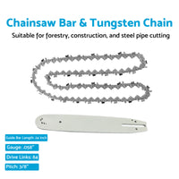 24'' Bar & Tungsten Chain Combo 3/8 .058 84DL Suitable For Husqvarna 61 160 162