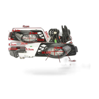 compare product Front Fog Light Assembly Kit Suitable for Honda Civic 2009-2011 Sedan Bumper