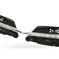 DRL Grille Lower Mesh Fog Light Frame Suitable for Mercedes W204 08-10 Sport - XQ1