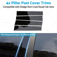 {{ 4x Black Pillar Post Cover Trims Suitablefor Dodge Ram Crew or Quad Cab 1500 09-18 }} - Buy Car Parts Online at {{ Kaka Auto Parts }}.