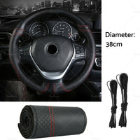 {{ Premium Leather DIY Car Steering Wheel Cover Auto Protection Needle 38cm }} - Buy Car Parts Online at {{ Kaka Auto Parts }}.