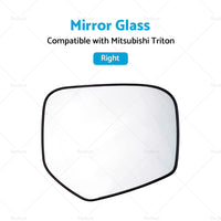 {{ FRONT RIGHT SIDE MIRROR GLASS W  BACK PLATE SUITABLE FOR MITSUBISHI TRITON 06-15 }} - Buy Car Parts Online at {{ Kaka Auto Parts }}.