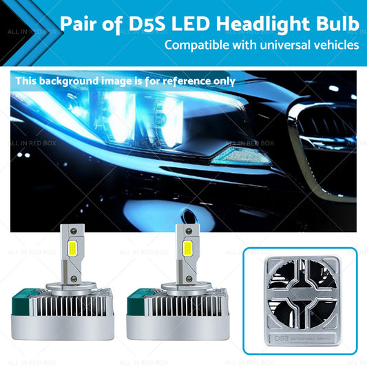 {{ 2pcs D5S LED Headlight Bulbs Conversion Kit Replace HID Xenon Lamps 6000K 90W }} - Buy Car Parts Online at {{ Kaka Auto Parts }}.
