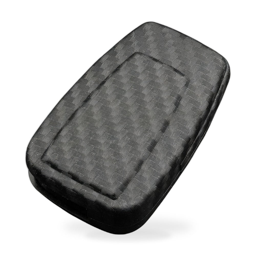 Carbon Fiber Silicone Key Fob Cover Suitable for Toyota Camry Corolla RAV4 Yaris