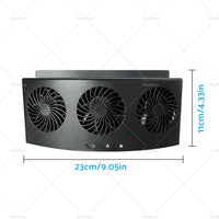 {{ Car Exhaust Window Fan Cooler Air Vent Cooling Fans Ventilator 3Heads Adjustable }} - Buy Car Parts Online at {{ Kaka Auto Parts }}.