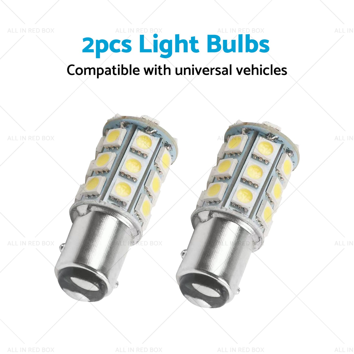 {{ 2x 12V BA15D LED White 27 SMD 5050 For Caravan Car Auto Indicator Signal Light }} - Buy Car Parts Online at {{ Kaka Auto Parts }}.