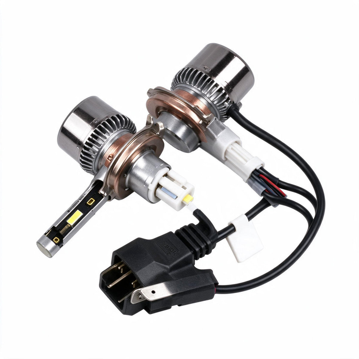 LED Headlight Globes H4 9003 Fan Cooling Suitable for Toyota Hilux Corolla Camry - BD2