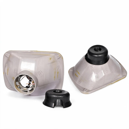7 Inch Square Headlight Diamond Look Plastic Lens Set Suitable for Jeep Wrangler
