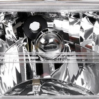 7 Inch Square Headlight Diamond Look Plastic Lens Set Suitable for Jeep Wrangler - XQ1
