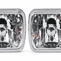 Square 7x5 Inch Head Light Clear Set LH RH Suitable for Chevrolet C10 K10 Blazer - XQ1