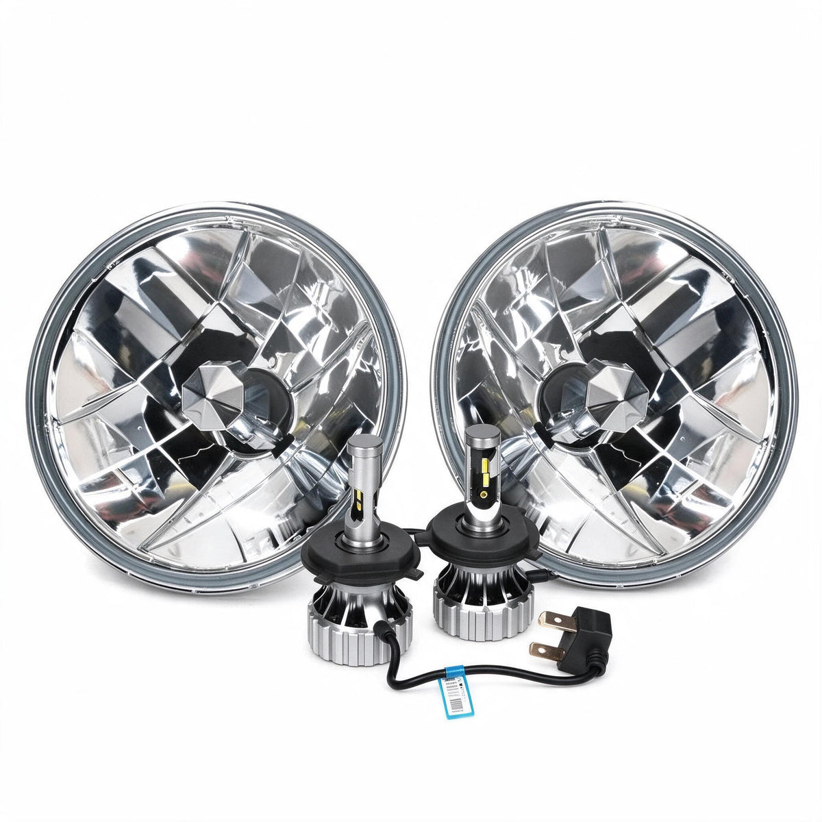 7 Inch Round Headlight Assembly with H4 LED Globes Suitable for Universal Models - ZT2