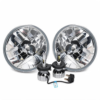 compare product 7 Inch Round Headlight Assembly with H4 LED Globes Suitable for Universal Models