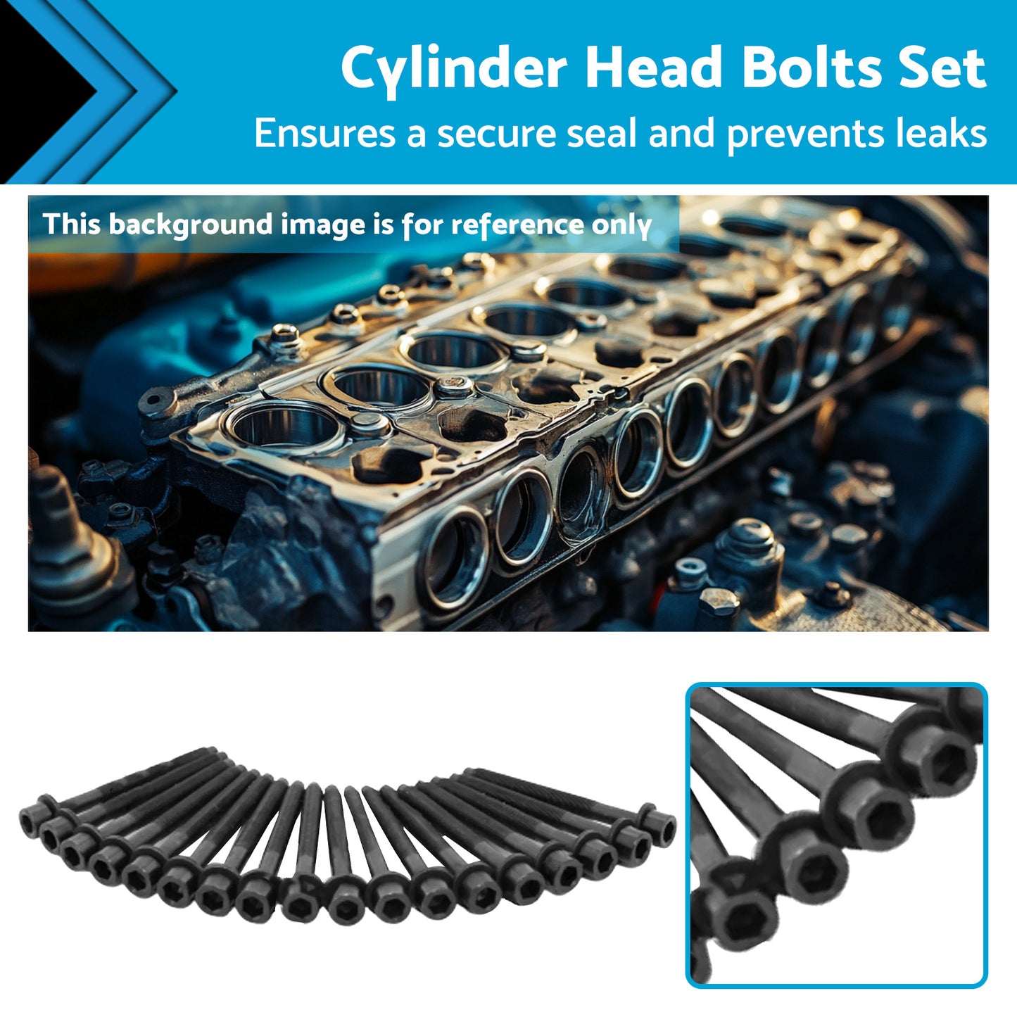 {{ Cylinder Head Bolts Set Suitable For Mitsubishi QE Triton MQ MR 2015-on 4N15 }} - Buy Car Parts Online at {{ Kaka Auto Parts }}.