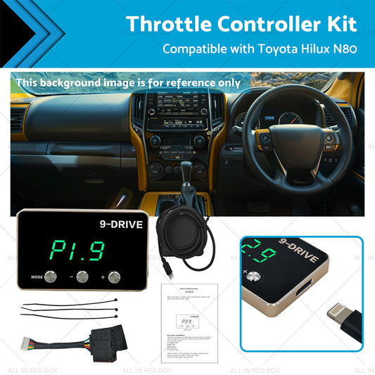 {{ Black EVC WindBooster Throttle Controller Suitable for Toyota Hilux N80 15-21 }} - Buy Car Parts Online at {{ Kaka Auto Parts }}.