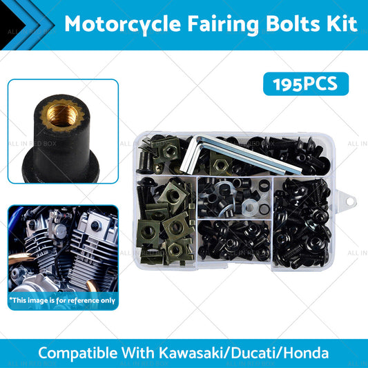 {{ 195PCS Motorcycle Fairing Bolt Body Screw Suitable For Kawasaki Ducati Honda }} - Buy Car Parts Online at {{ Kaka Auto Parts }}.