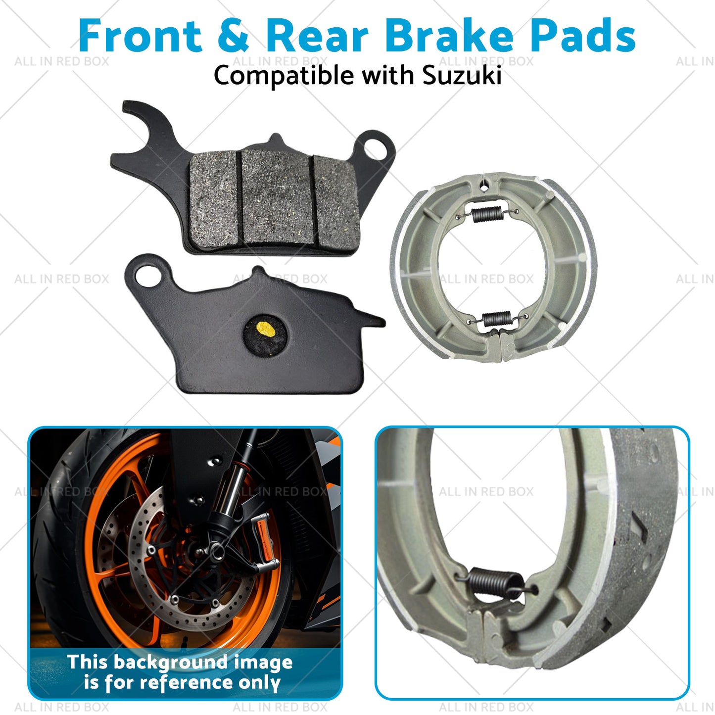 {{ Front  and  Rear Brake Pads Suitable for 2017-2021 Suzuki UK 110 Address }} - Buy Car Parts Online at {{ Kaka Auto Parts }}.