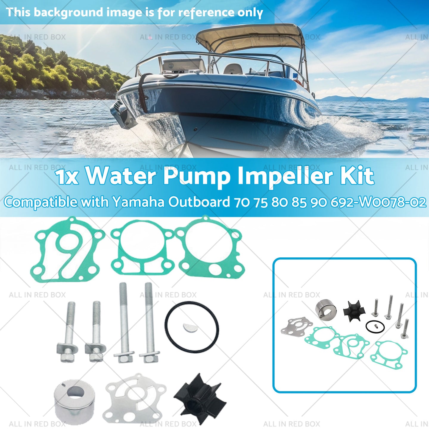 {{ Water Pump Impeller Kit Suitable for Yamaha Outboard 70 75 80 85 90 692-W0078-02 }} - Buy Car Parts Online at {{ Kaka Auto Parts }}.