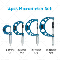 {{ 0-4in Outside Micrometer Set With Calibration Standards Wrench Accuracy Tool }} - Buy Car Parts Online at {{ Kaka Auto Parts }}.