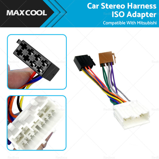{{ Car Stereo Harness ISO Adapter Wiring Cable Connector Suitable For Mitsubishi }} - Buy Car Parts Online at {{ Kaka Auto Parts }}.