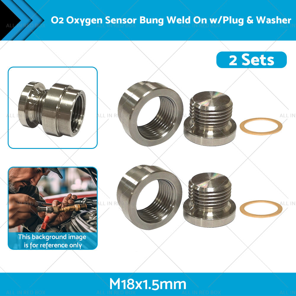 {{ 2 SETS O2 Oxygen Sensor Bung Weld On w or Plug  and  Washer M18x1. 5mm }} - Buy Car Parts Online at {{ Kaka Auto Parts }}.