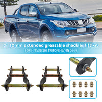 {{ FOR MITSUBISHI TRITON ML or MN 05-15 EXTENDED GREASABLE SHACKLES 2 inch  50MM LIFT KIT }} - Buy Car Parts Online at {{ Kaka Auto Parts }}.