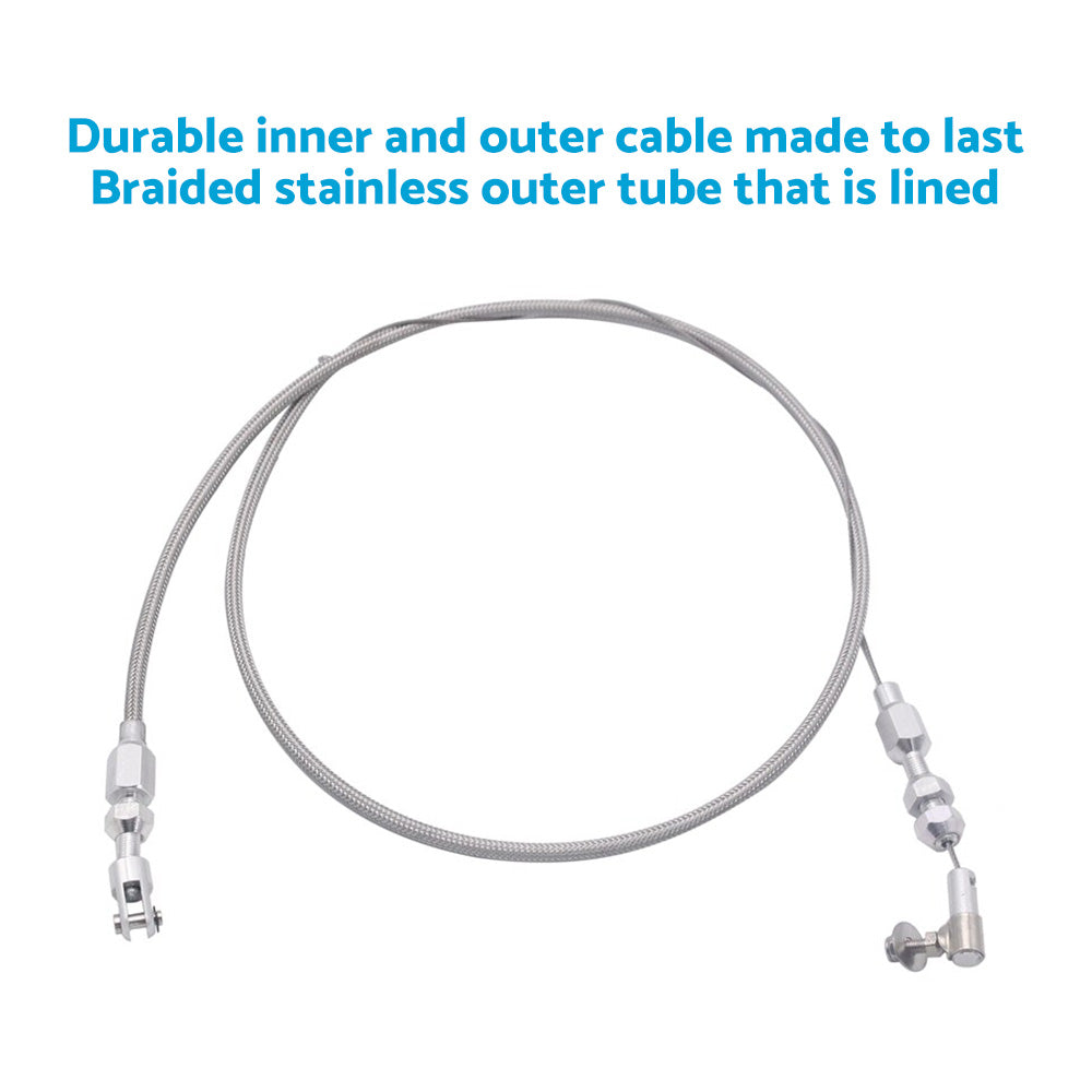 36inch Braided Stainless Steel Throttle Cable Suitable For Ford Chevy GM Holden Models 2000-2025