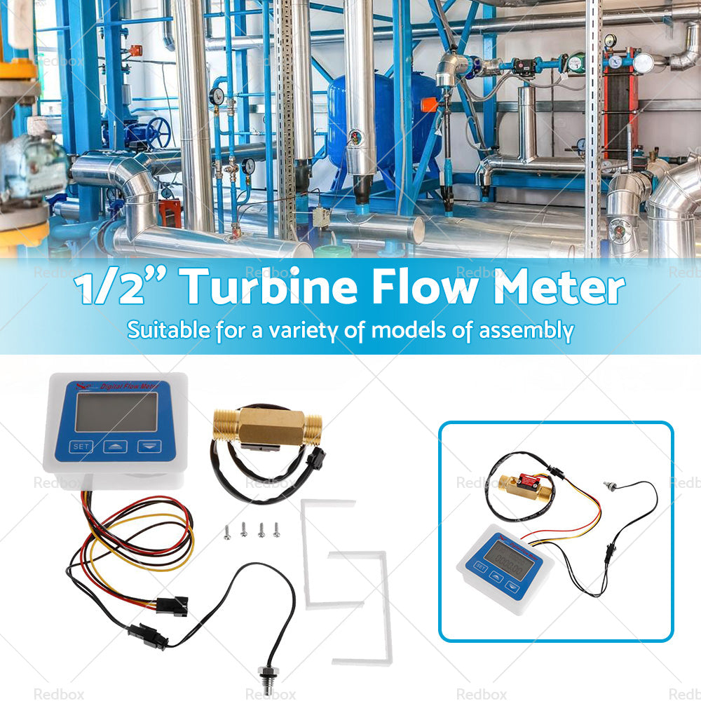 {{ Digital LED Turbine Gauge Kerosene Fuel Water Flow Meter Sensor Meter 1 or 2'' }} - Buy Car Parts Online at {{ Kaka Auto Parts }}.