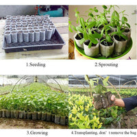 200x Non-Woven Biodegradable Grow Bags Suitable For Plant Nursery Seedling & Garden