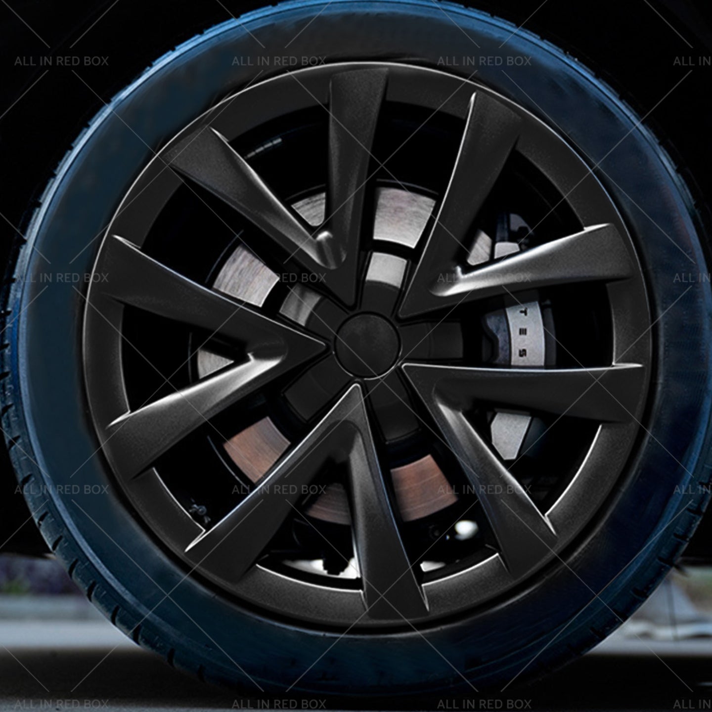 {{ 4PCS Matt Black Wheel Cover Hub Caps Rim Hubcap Suitable for Tesla Model 3 }} - Buy Car Parts Online at {{ Kaka Auto Parts }}.