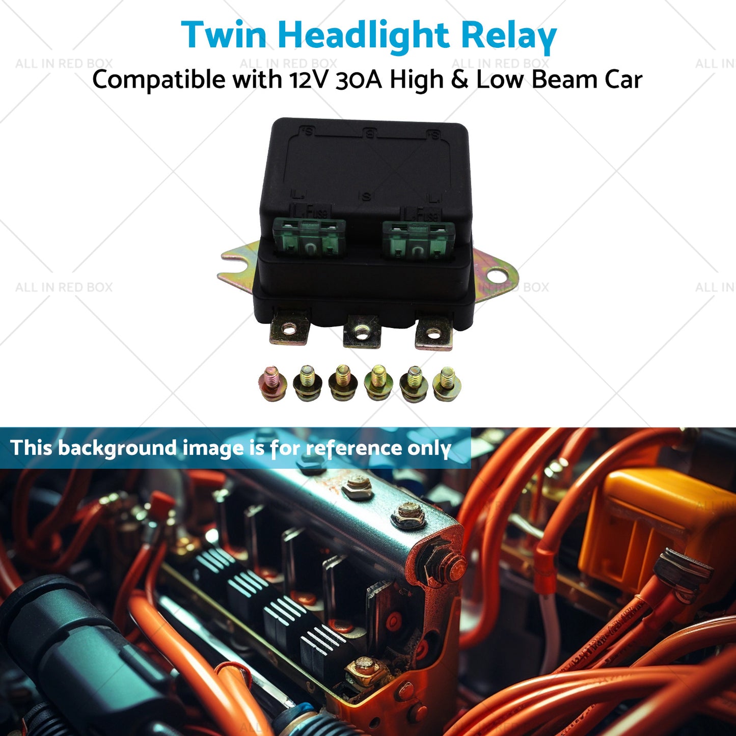 {{ Universal Twin Headlight Relay 12V 30A High  and  Low Beam Car Accessory NLR-132 }} - Buy Car Parts Online at {{ Kaka Auto Parts }}.