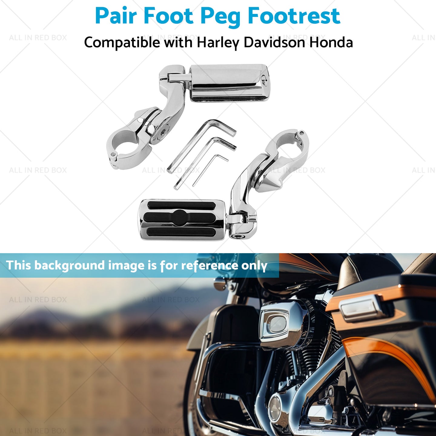 {{ 1-1 4''Motorcycle Highway Foot Pegs Chrome Engine Guard Suitable For Davidson AU }} - Buy Car Parts Online at {{ Kaka Auto Parts }}.