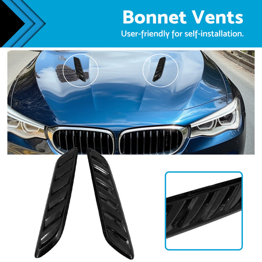 {{ Gloss Black Bonnet Vents Suitable For Holden Commodore VF S SS  SSV  SV6 Redline }} - Buy Car Parts Online at {{ Kaka Auto Parts }}.