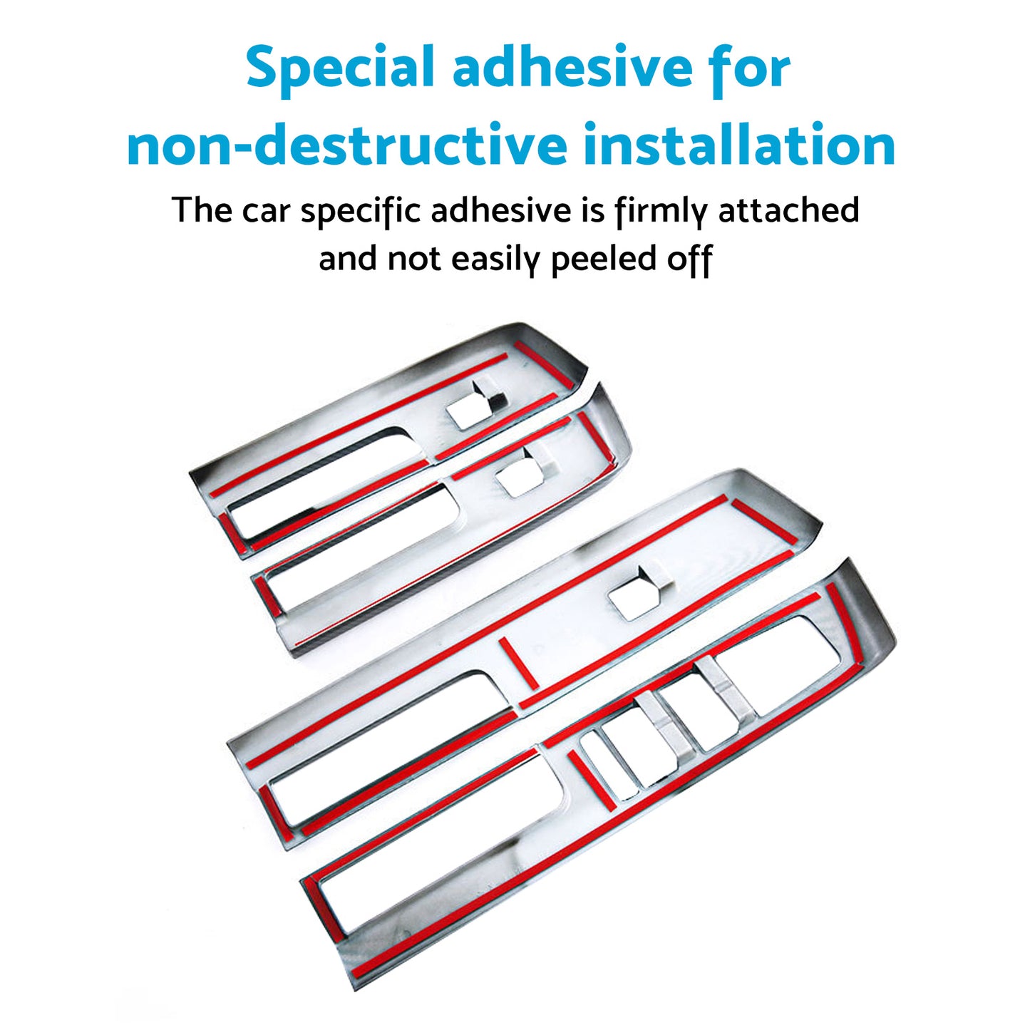 4x Window Lift Panel Cover Trim Suitable For Mitsubishi L200 Triton 23-25 Carbon