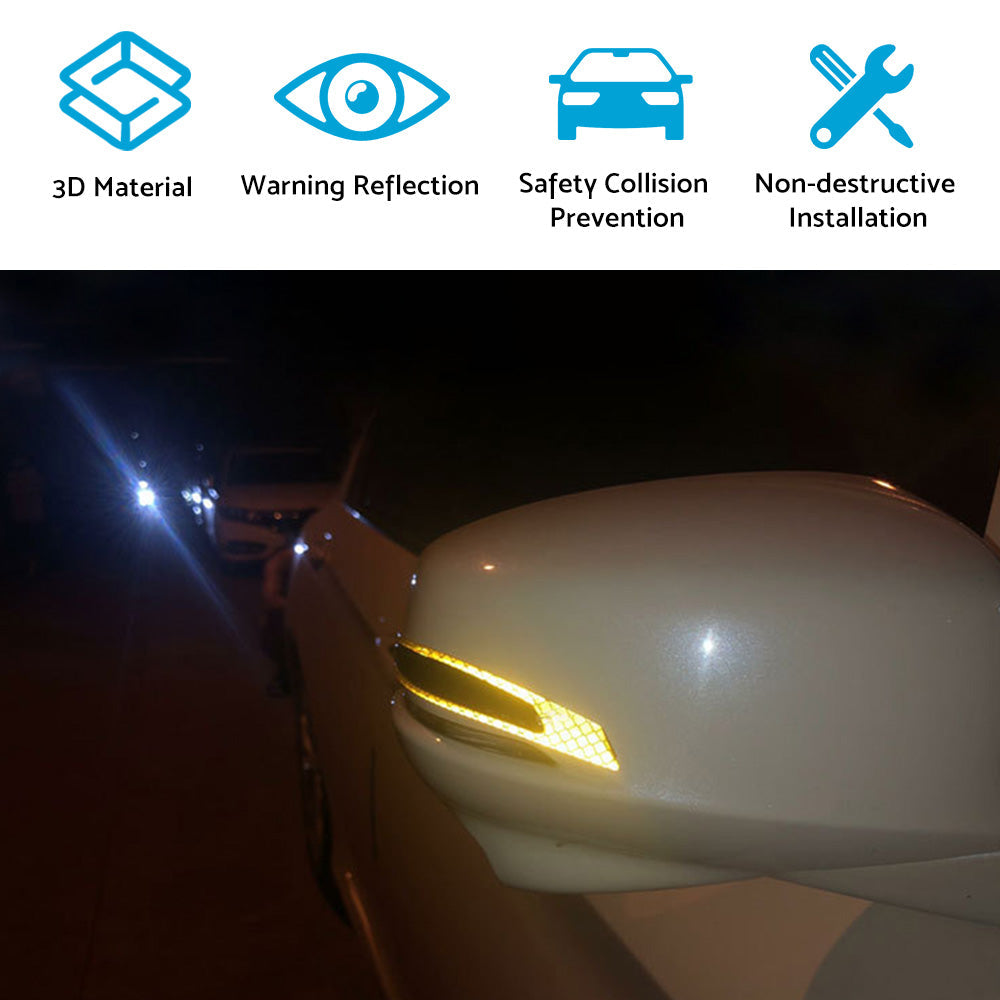 Reflective Carbon Fiber Car Door Edge Guard Bump Protector Sticker Suitable For Universal Use